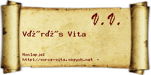 Vörös Vita névjegykártya